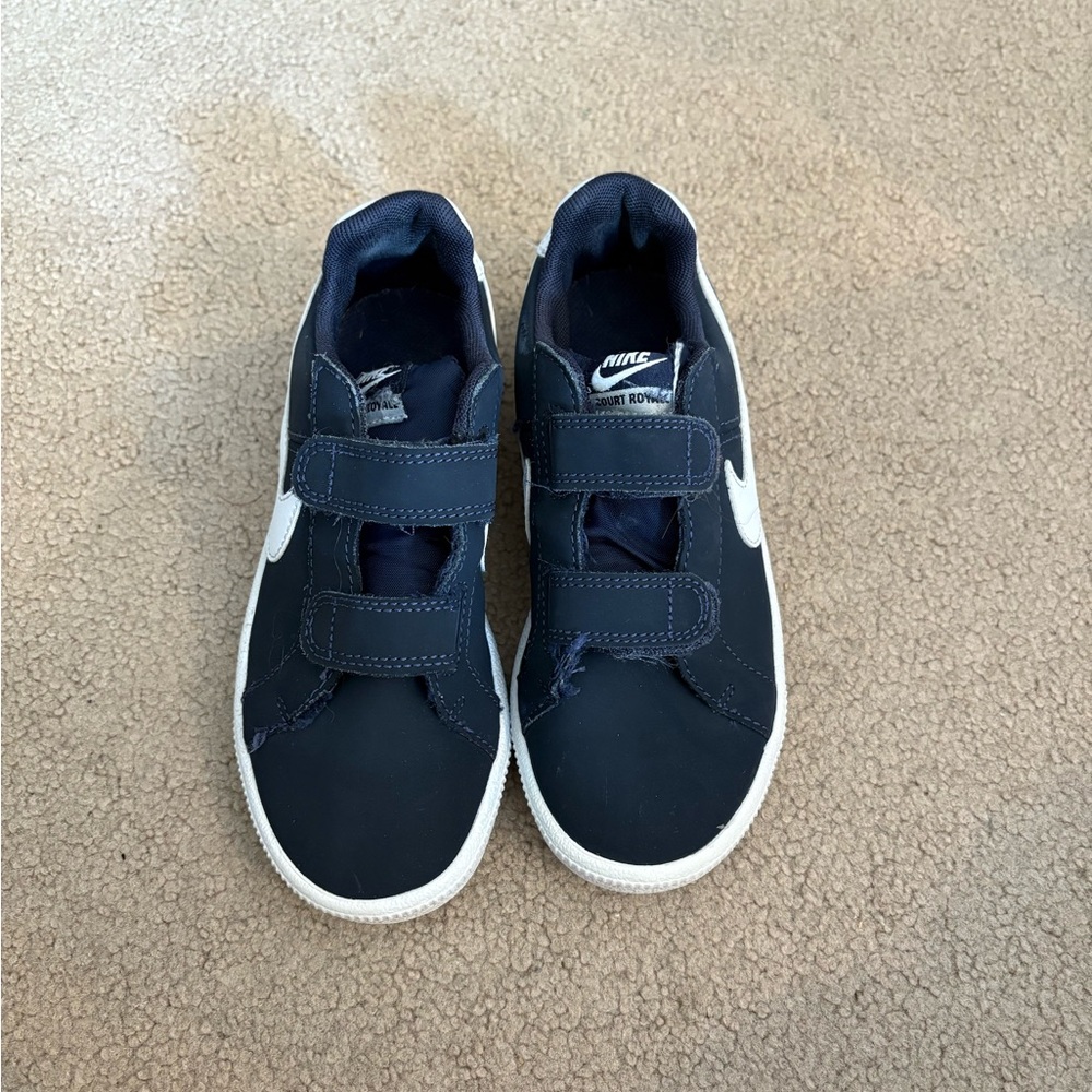Nike Blue and White Velcro Sneakers Low-Top Casual
